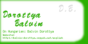 dorottya balvin business card